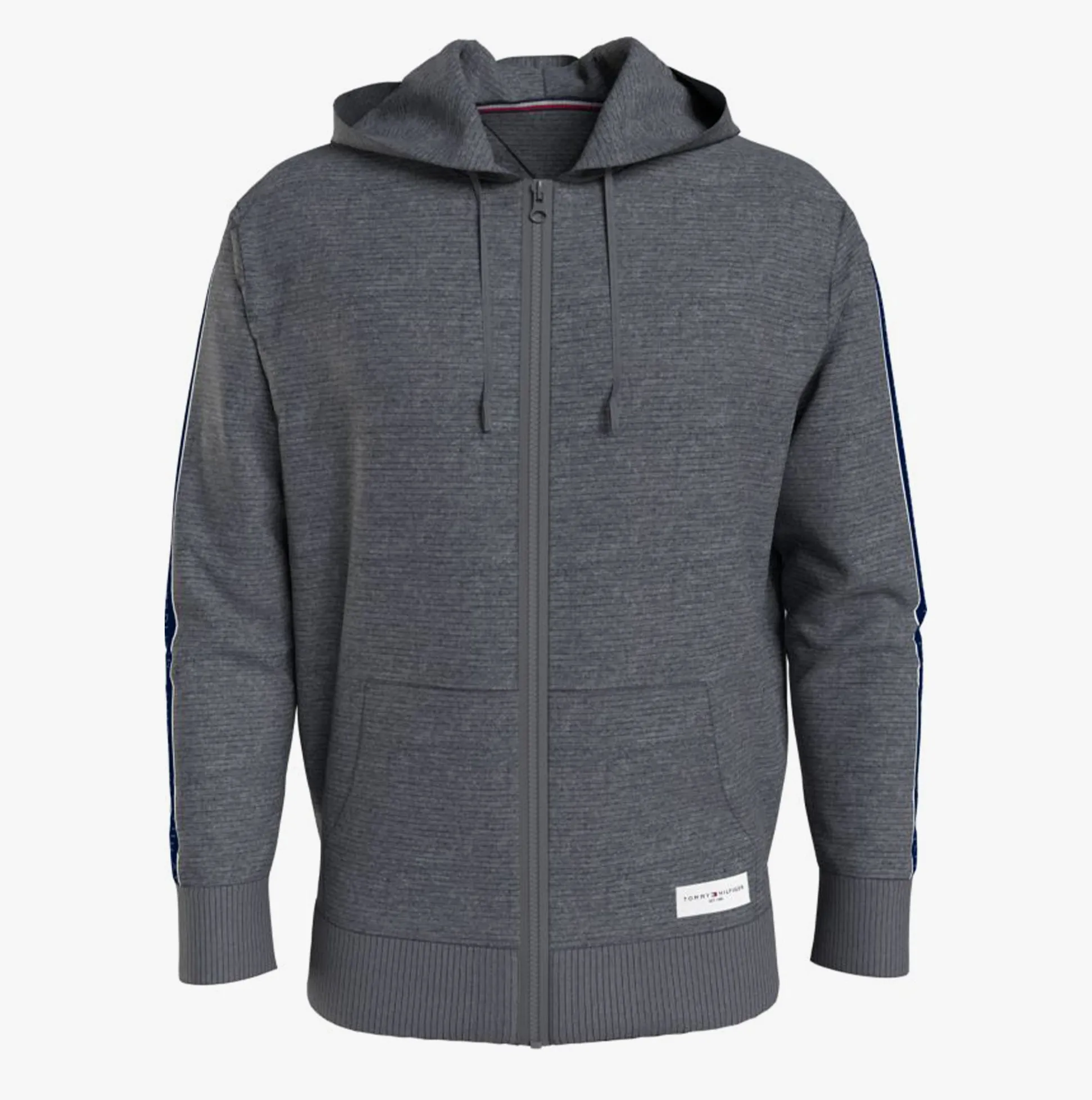 Tommy Hilfiger TH ESTABLISHED Mens Zip-Up Hoodie Dark Grey Ht sold by House of Slippers