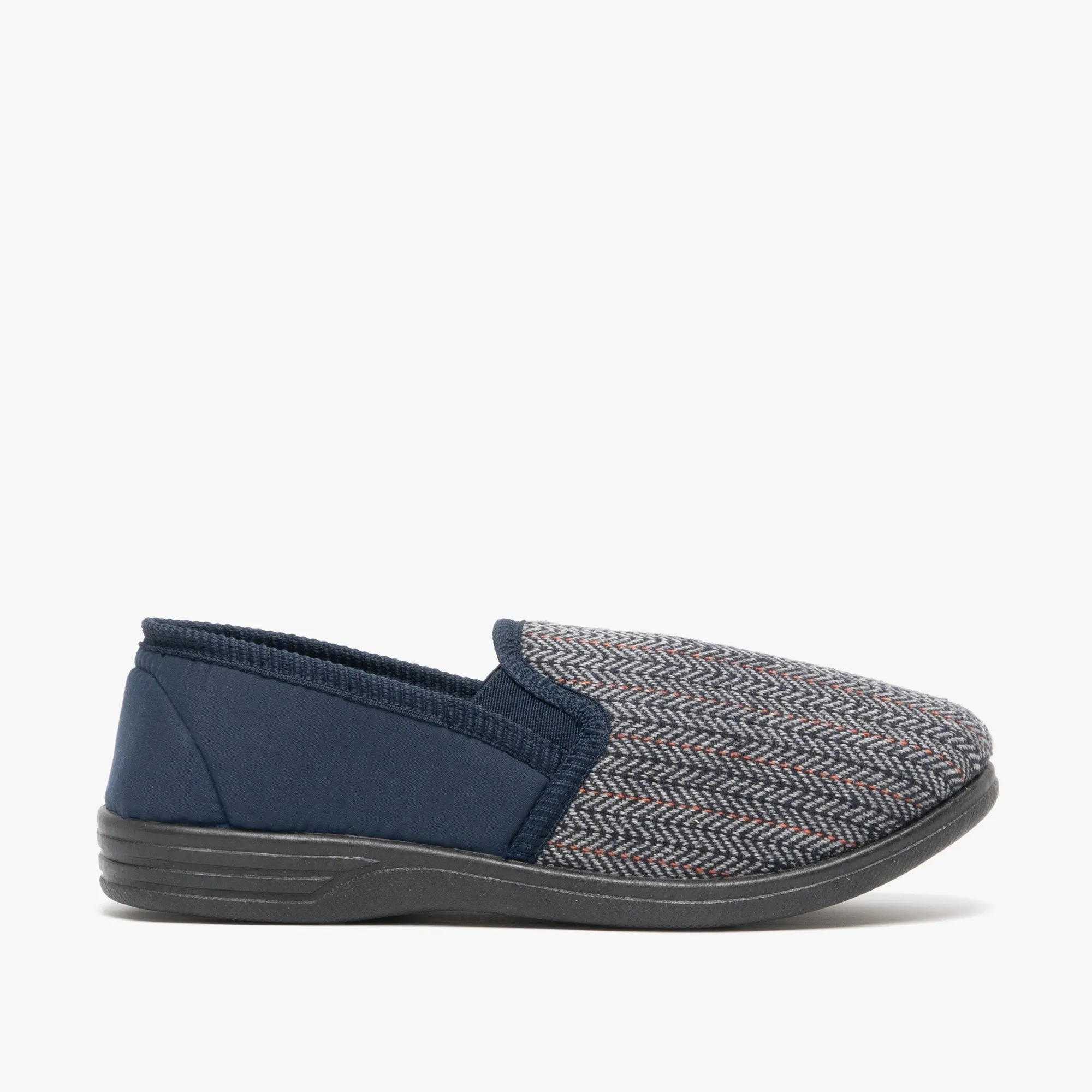 Zedzzz CHARLES Mens Full Slippers Navy sold by House of Slippers