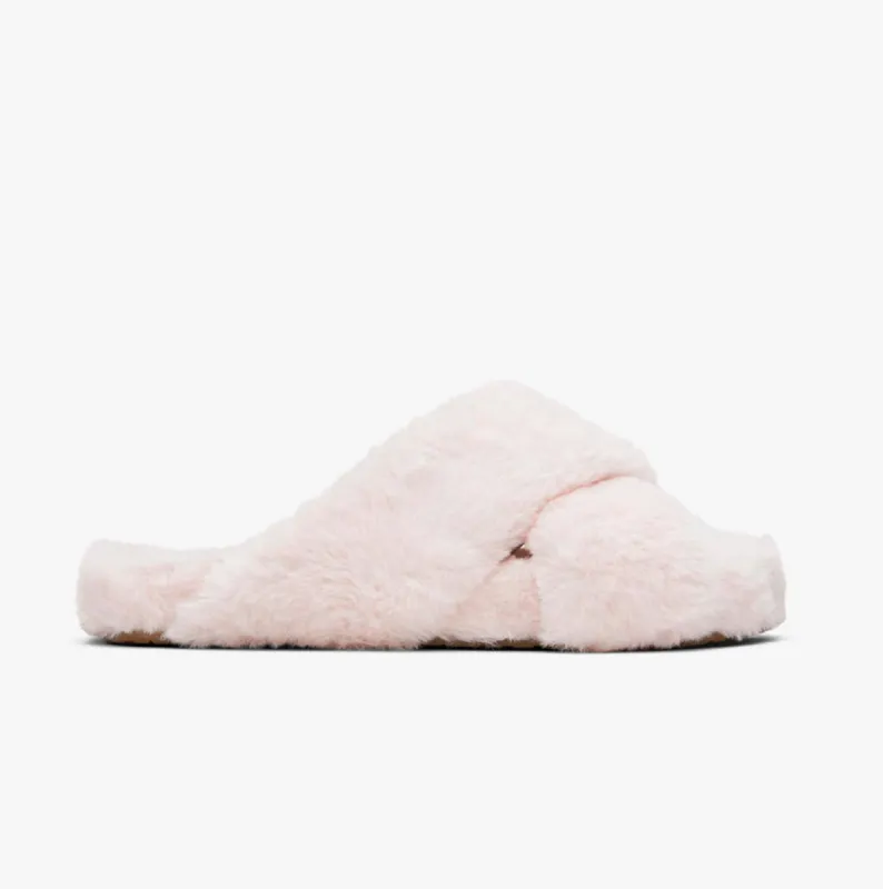 TOMS SUSIE Womens Faux Fur Mule Slippers Pink sold by House of Slippers