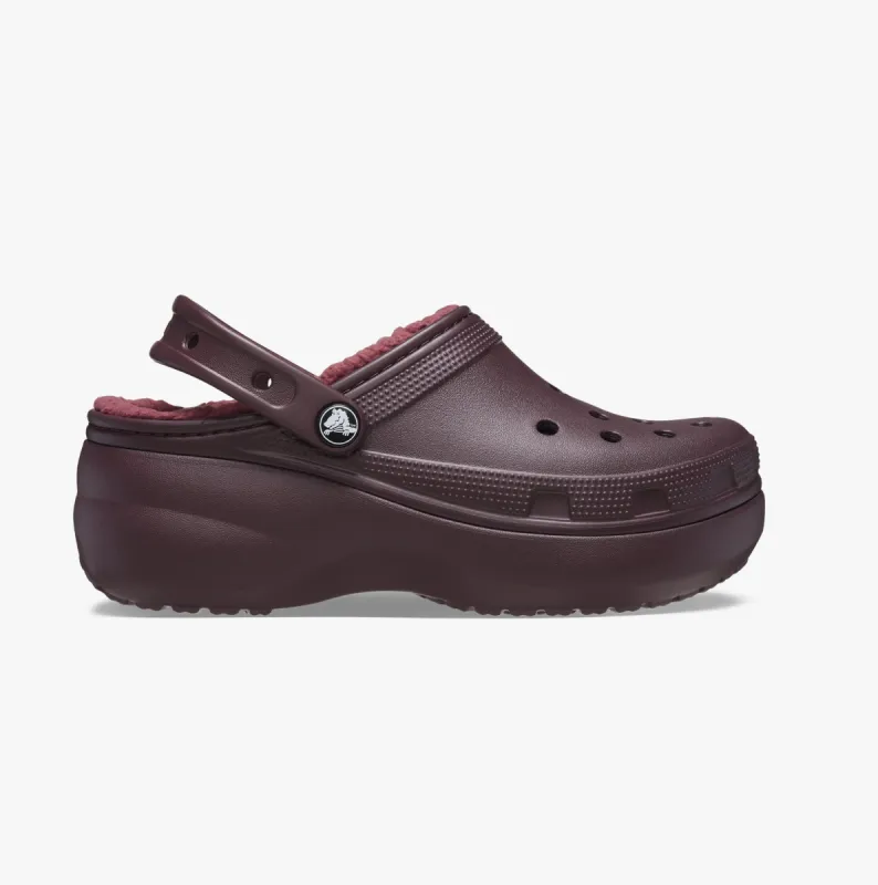 CLASSIC PLATFORM LINED Womens Clogs Dark Cherry sold by House of Slippers