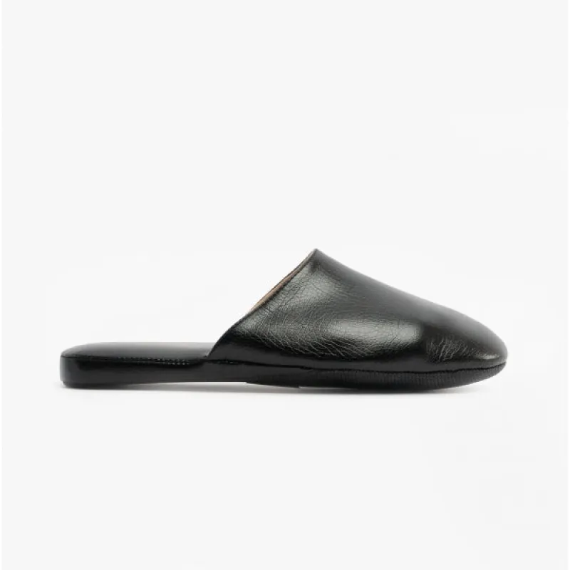 Chaleur MATTEO Mens Luxury Slipper Travel Set Black sold by House of Slippers
