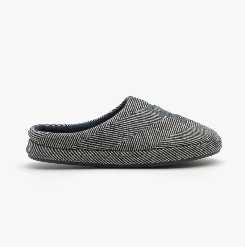 Tommy Hilfiger HERRINGBONE HOME Mens Slippers Black made by Tommy Hilfiger