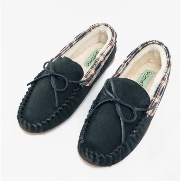 Cotswold KILKENNY Womens Moccasin Slippers Navy sold by House of Slippers product image thumbnail 2