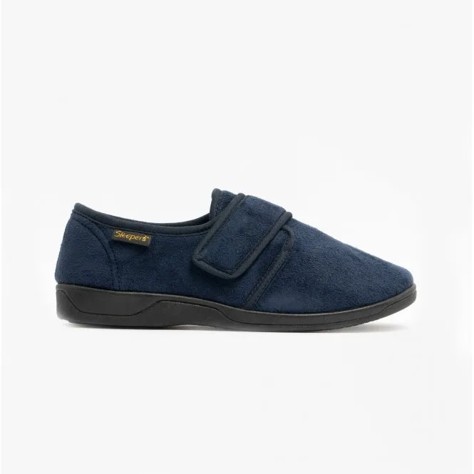 Sleepers TOM Mens Full Slippers Navy Blue sold by House of Slippers