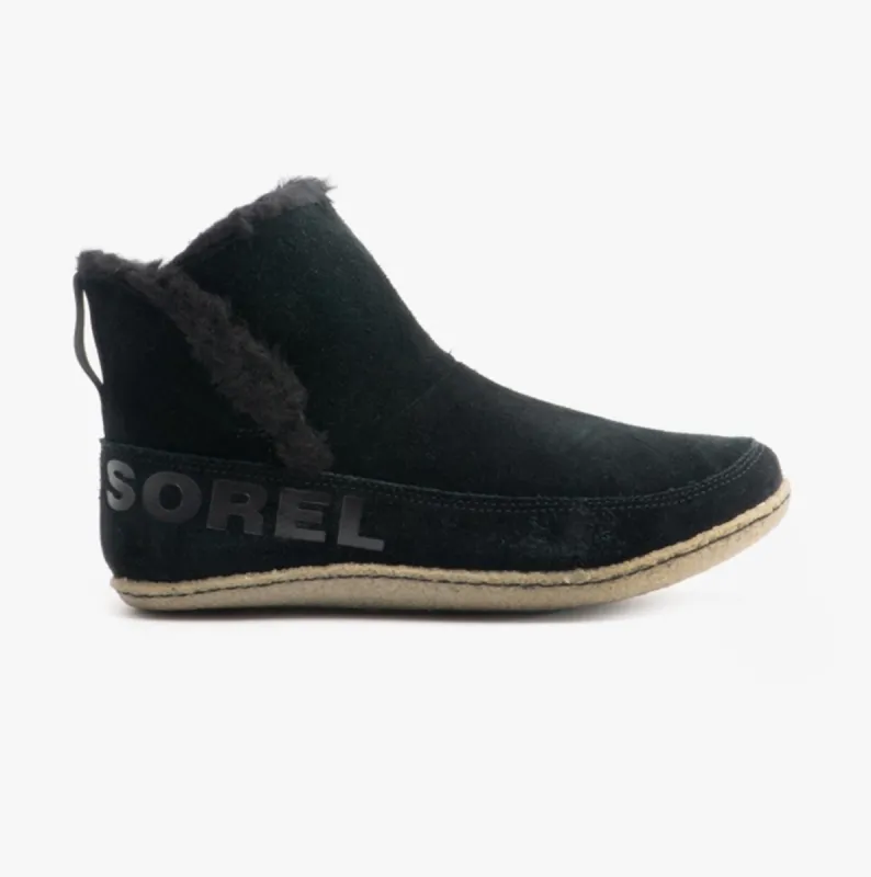 Sorel NAKISKA Womens Slippers Black/Sage made by Sorel