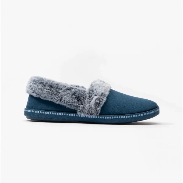 COZY CAMPFIRE TEAM TOASTY Womens Full Slippers Navy sold by House of Slippers