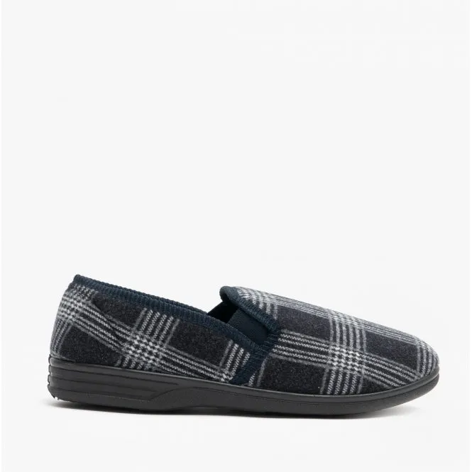 GLENMORE Mens Full Slippers Navy sold by House of Slippers product image thumbnail 2