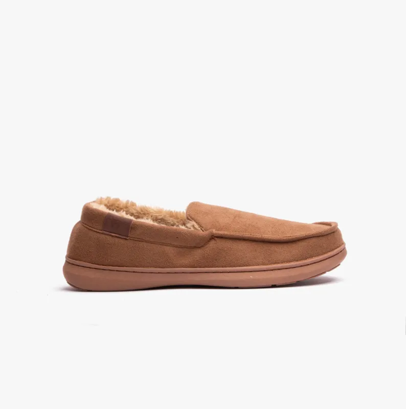 Jo & Joe DRYSDALE Mens Slippers Chestnut made by House of Slippers