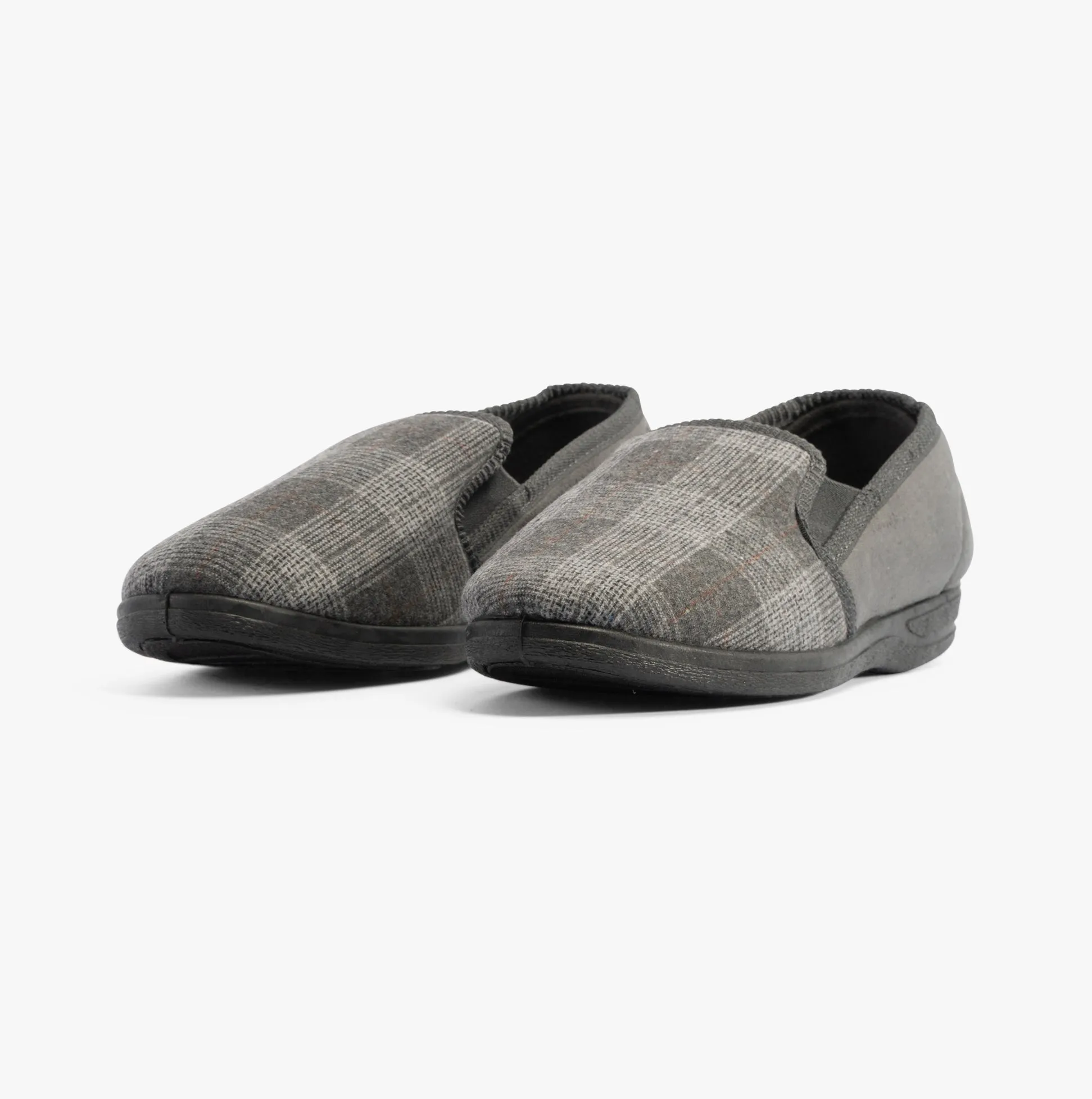 Jo & Joe GEOFF Mens Full Slippers Grey sold by House of Slippers