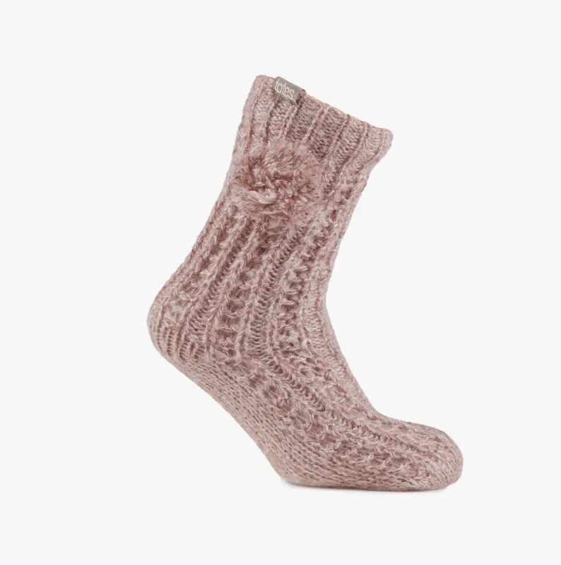 Luxury Sparkle Slipper Socks Womens Socks Pink sold by House of Slippers