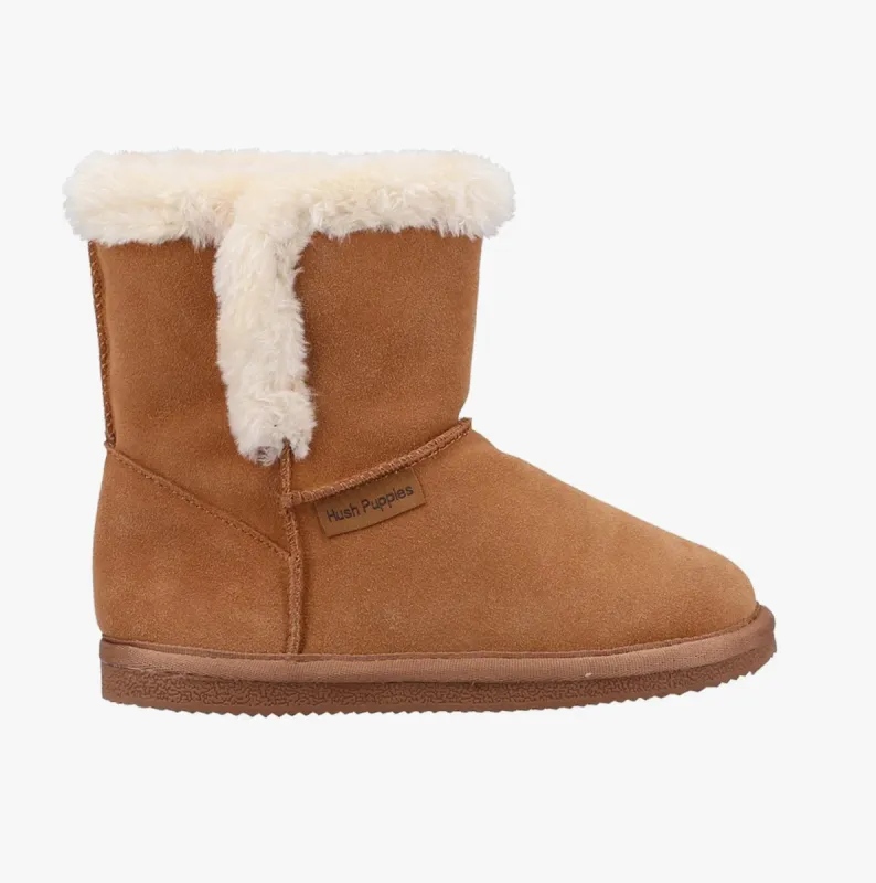 Hush Puppies ASHLYNN SLIPPER Girls Slippers Tan sold by House of Slippers