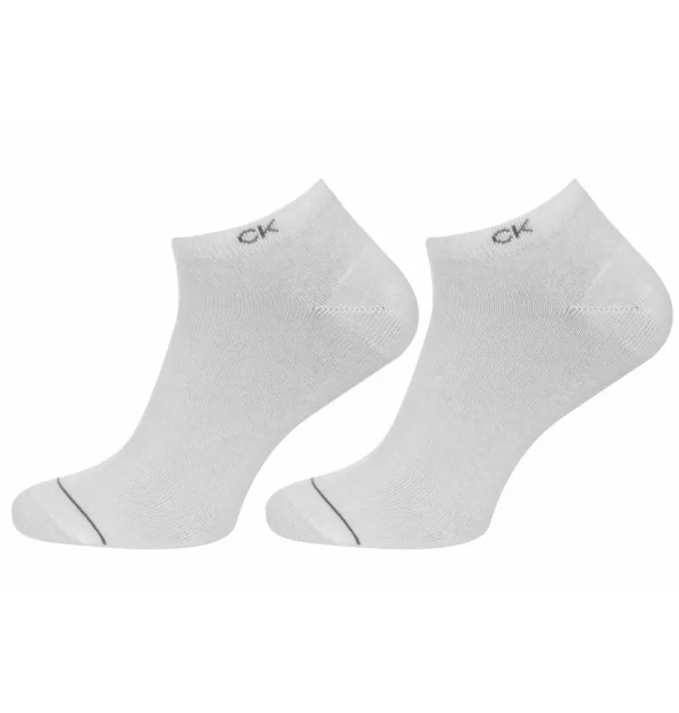 Calvin Klein 3 Pack Mens Ankle Trainer Socks White sold by House of Slippers