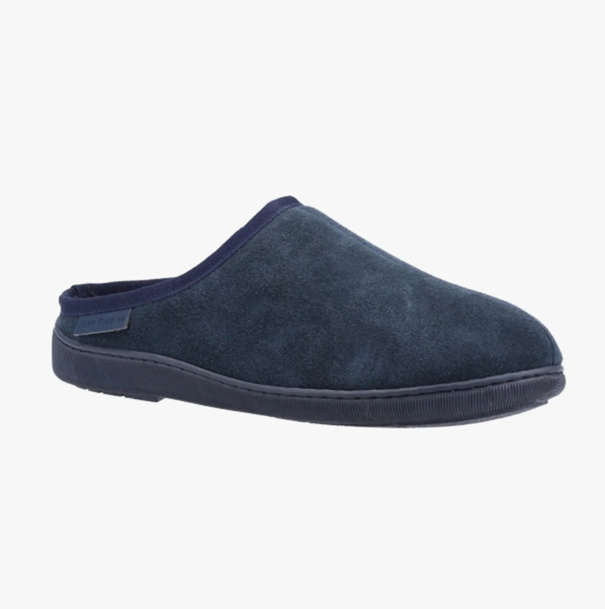 Hush Puppies ASHTON Mens Leather Mule Slippers Navy sold by House of Slippers product image thumbnail 2