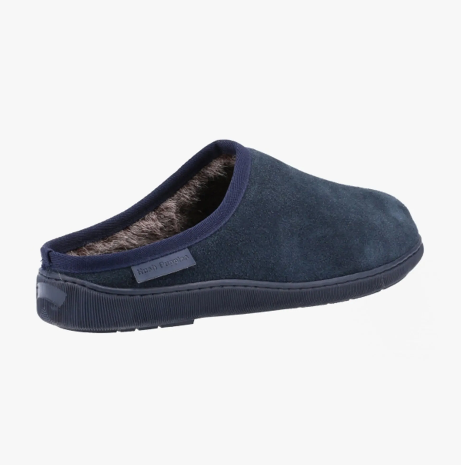 Hush Puppies ASHTON Mens Leather Mule Slippers Navy sold by House of Slippers product image thumbnail 3
