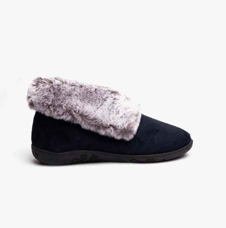 Padders ESME Womens Slippers Navy Combi sold by House of Slippers