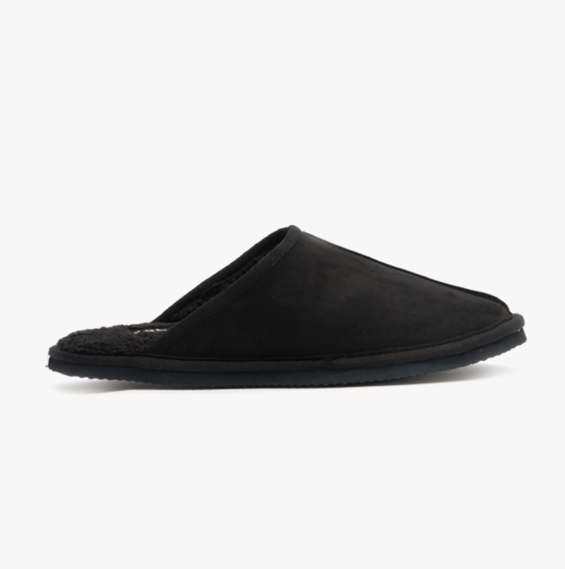 Jack & Jones DUDELY Mens Microfiber Mule Slippers Anthracite sold by House of Slippers