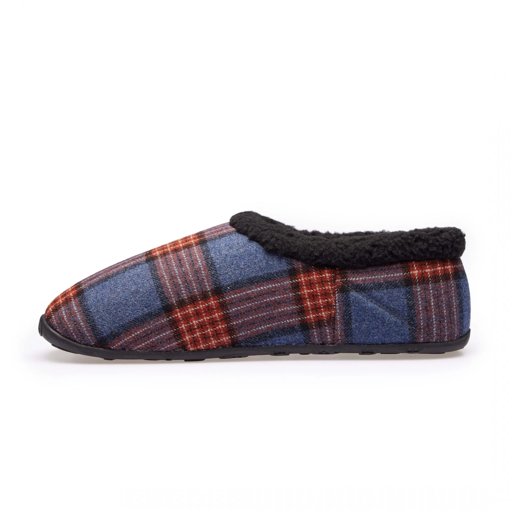 EDWARD Mens Full Slippers Blue Multi Check sold by House of Slippers product image thumbnail 3