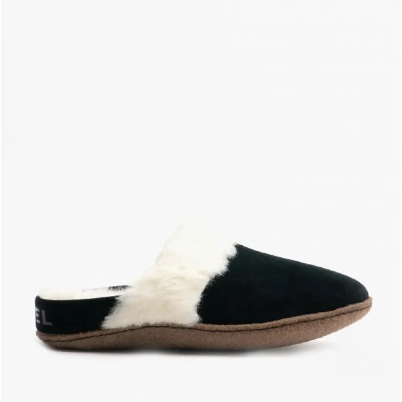 Sorel NAKISKA SLIDE II Womens Mule Slippers Black/Natural sold by House of Slippers