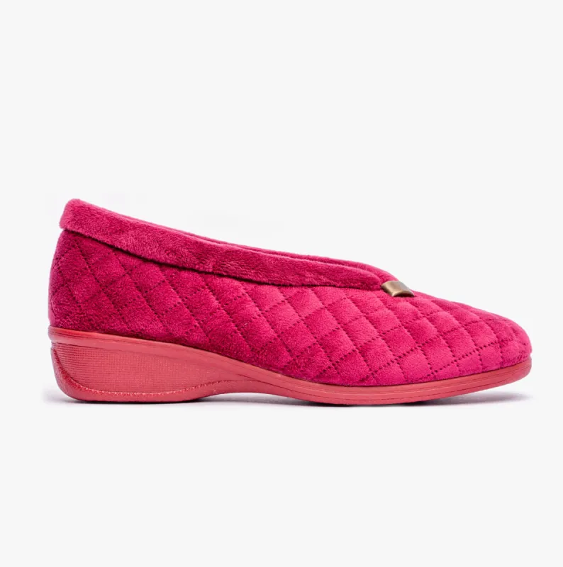 Lotus EADIE Womens Slippers Bordo sold by House of Slippers