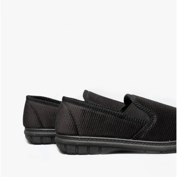 Fleet & Foster JOHN Mens Slippers Black sold by House of Slippers product image thumbnail 3