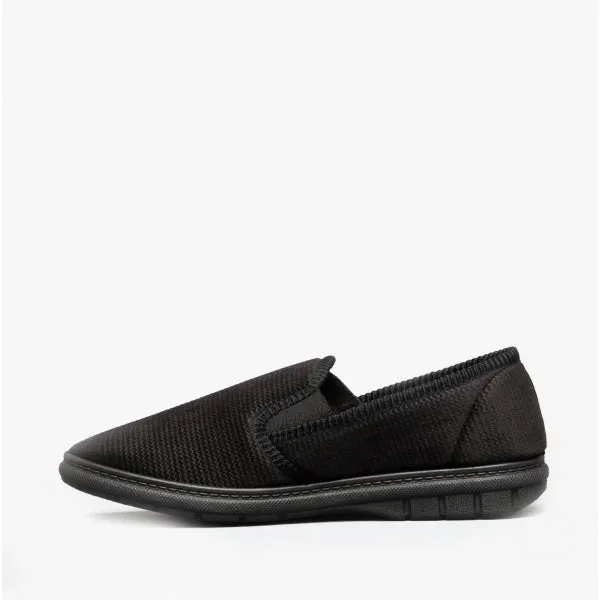 Fleet & Foster JOHN Mens Slippers Black sold by House of Slippers product image thumbnail 4
