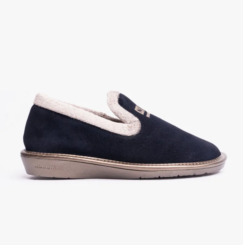 AFELPADO MARINO Womens Full Slipper Marine Blue sold by House of Slippers