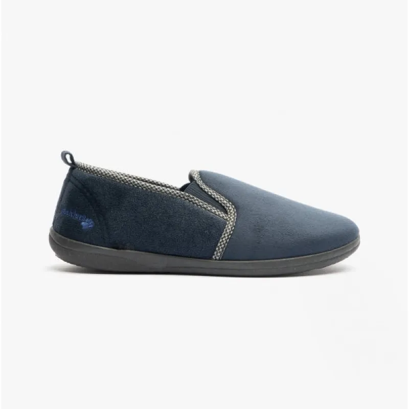 Padders LEWIS Mens (G Fit) Full Slippers Navy sold by House of Slippers