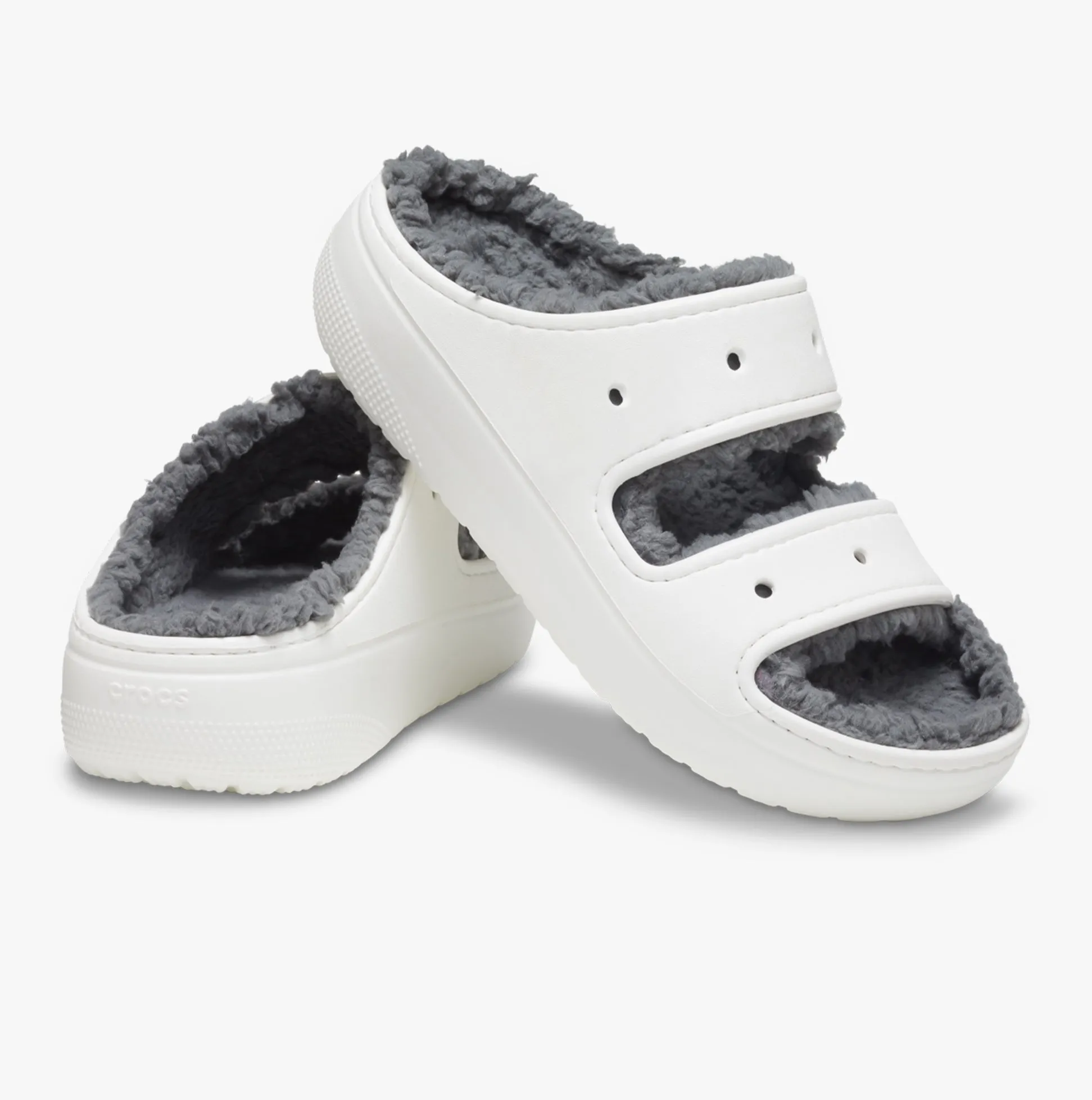 Crocs 207446-100 CLASSIC COZZZY Womens Sliders White sold by House of Slippers product image thumbnail 2
