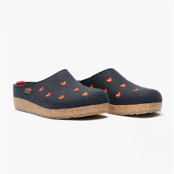 Haflinger CUORICINI Womens Slippers Navy sold by House of Slippers product image thumbnail 2