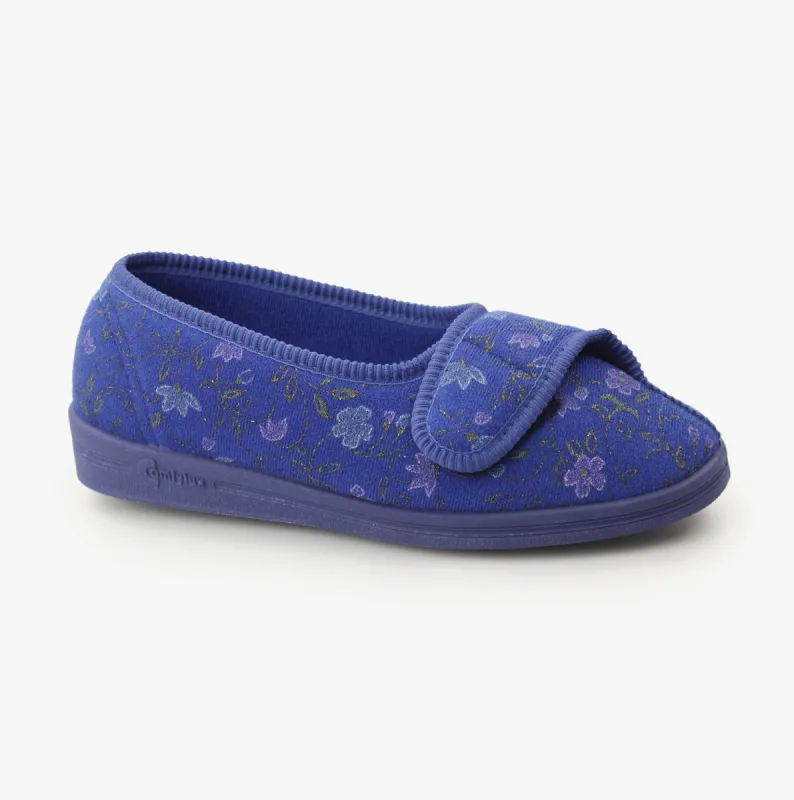 Comfylux DIANA Womens Full Slippers Blue sold by House of Slippers