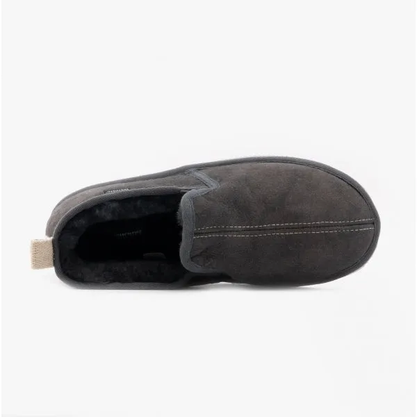 BOSSE Mens Sheepskin Full Slippers Asphalt sold by House of Slippers product image thumbnail 4