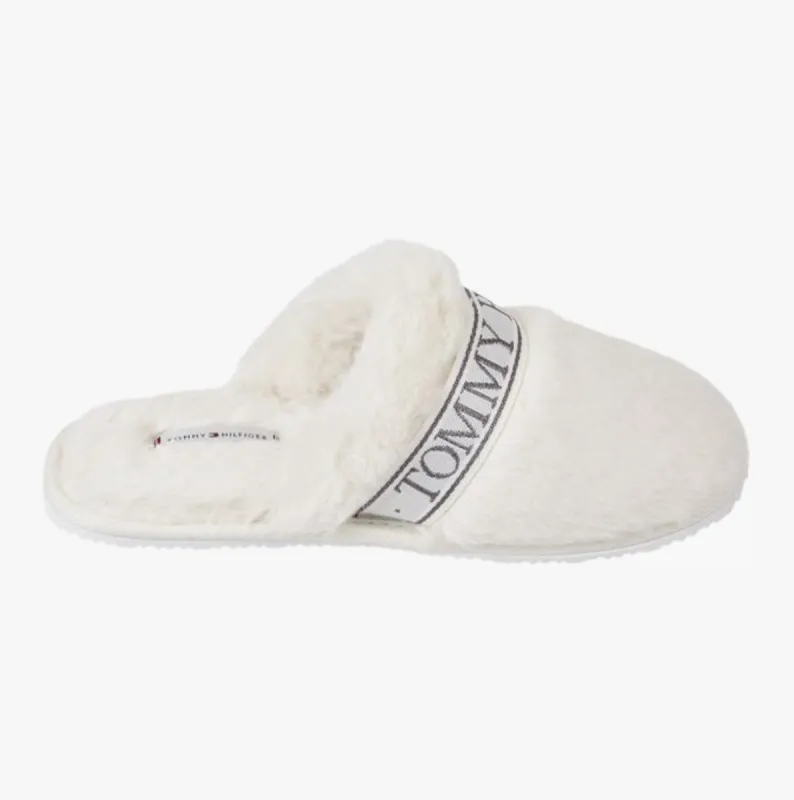 Tommy Hilfiger TOMMY FUR HOTEL  Womens Slippers Ancient White made by Tommy Hilfiger