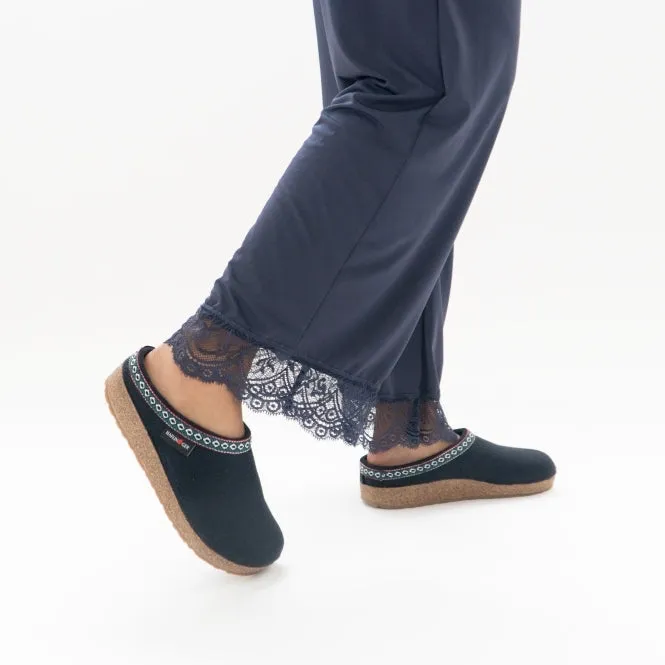 Haflinger FRANZL Womens Wool Clogs Navy sold by House of Slippers product image thumbnail 5