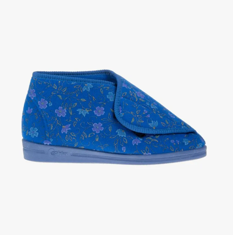 Comfylux ANDREA Womens Boot Slippers Blue sold by House of Slippers