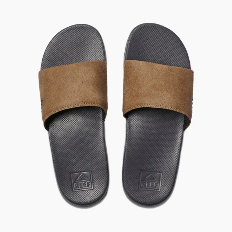 Reef REEF ONE SLIDE Mens Sliders Grey/Tan sold by House of Slippers