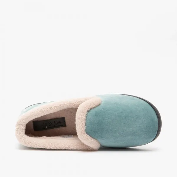Jo & Joe CASHMERE Womens Full Slippers Teal sold by House of Slippers product image thumbnail 5