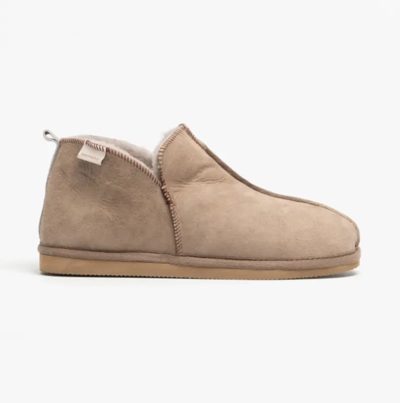 Shepherd ANTON Mens Sheepskin Slipper Boots Stone sold by House of Slippers