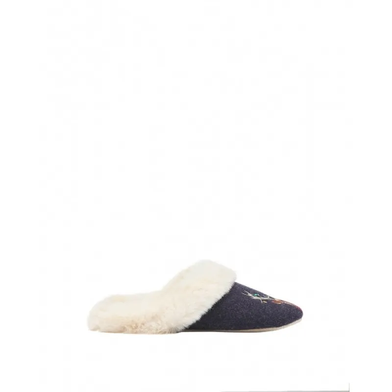 SLIPPET LUXE Ladies Textile Slippers Reindeer sold by House of Slippers