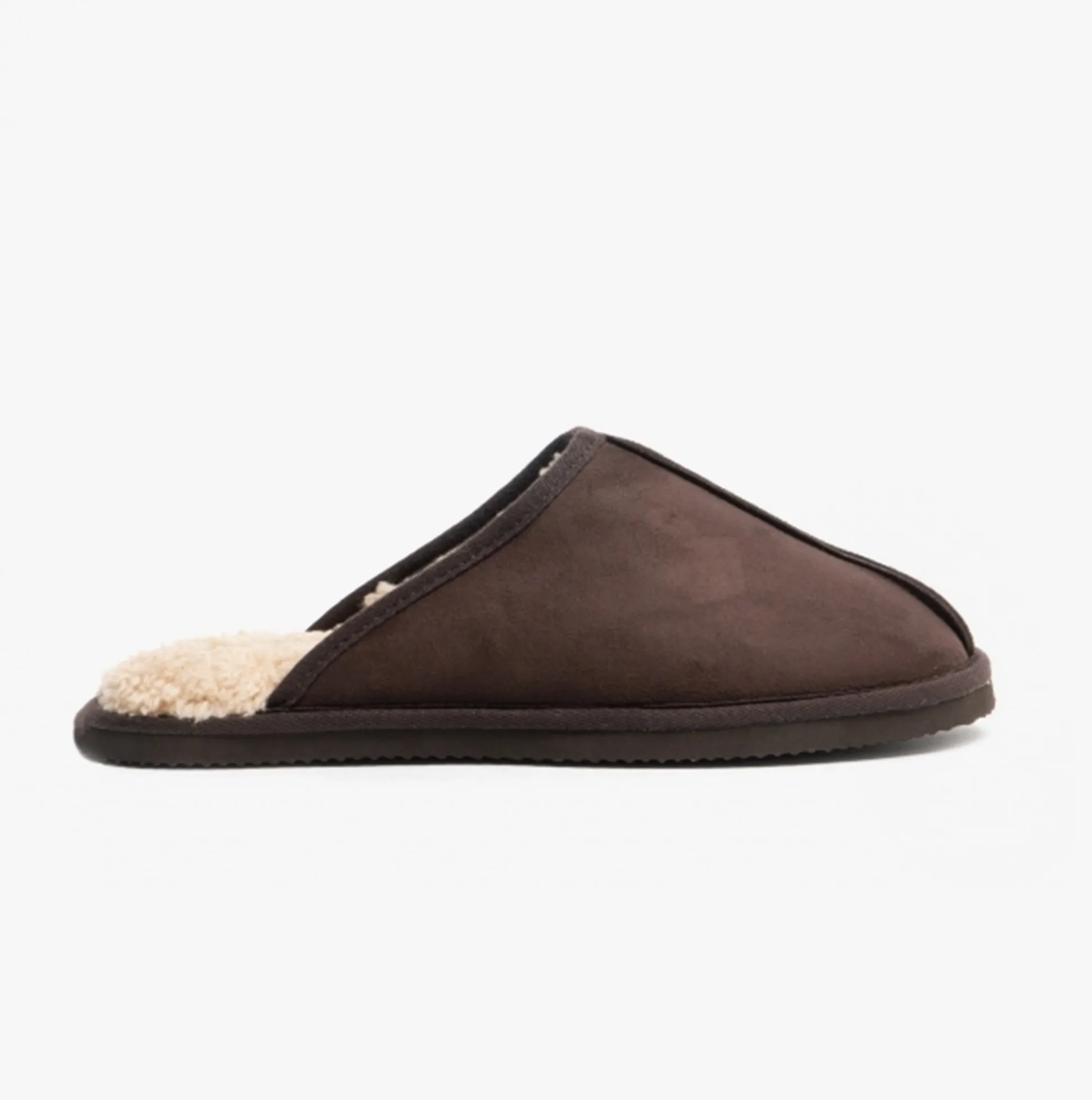 Jack & Jones DUDELY Mens Microfiber Mule Slippers Java sold by House of Slippers