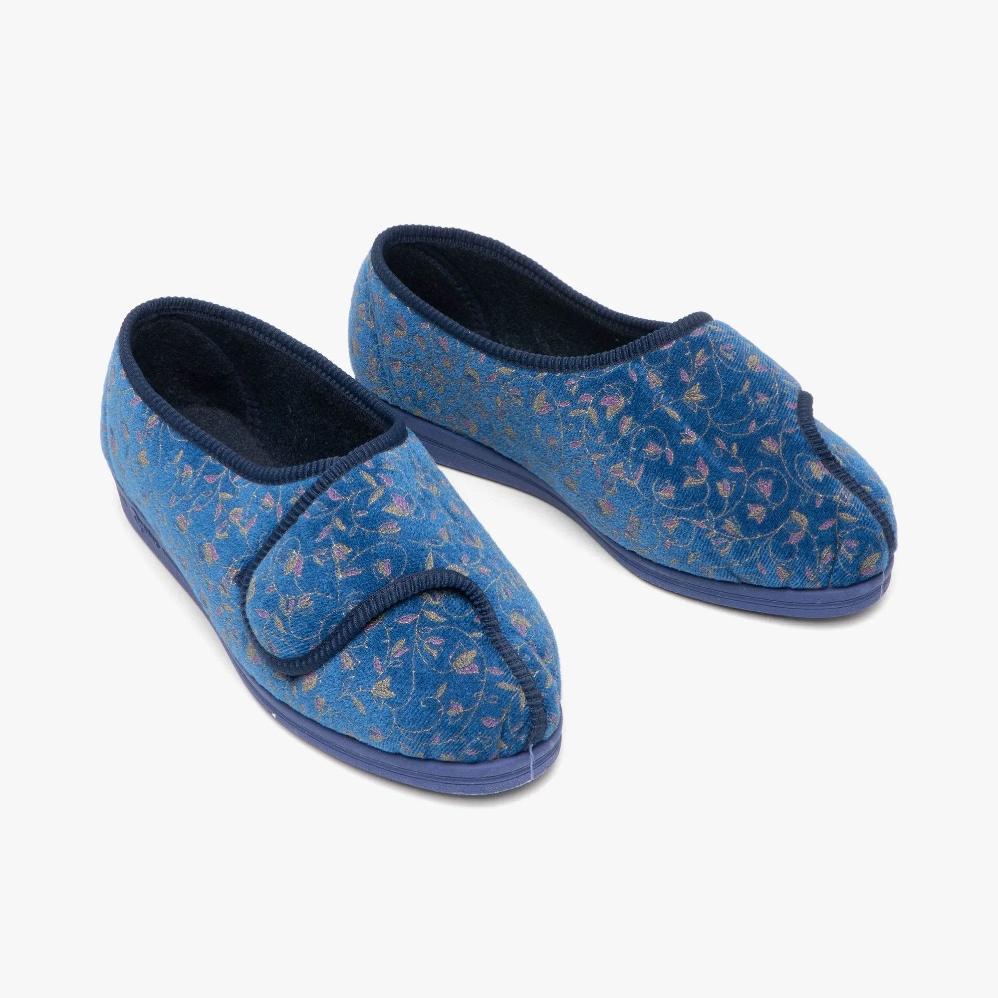 Comfylux HELEN Womens Full Slippers Blue sold by House of Slippers product image thumbnail 2