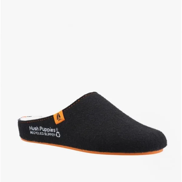 Hush Puppies GOOD Mens Fabric RPET Felt Mule Slippers Black sold by House of Slippers product image thumbnail 2