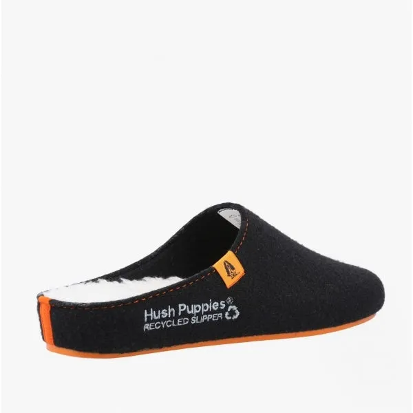 Hush Puppies GOOD Mens Fabric RPET Felt Mule Slippers Black sold by House of Slippers product image thumbnail 4