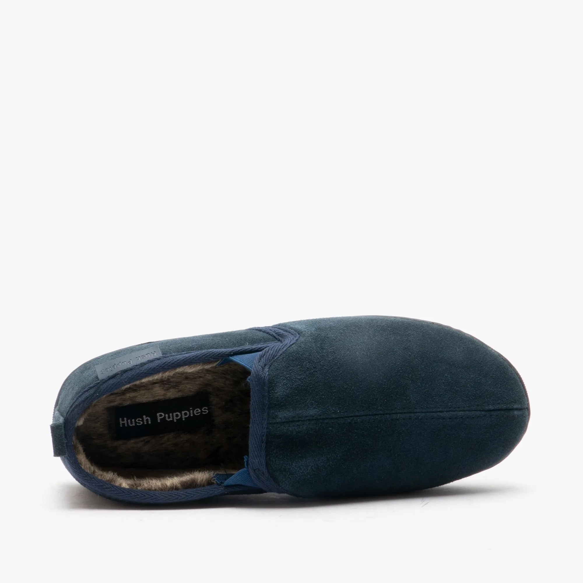 Hush Puppies ARNOLD Mens Suede Full Slippers Navy sold by House of Slippers product image thumbnail 4