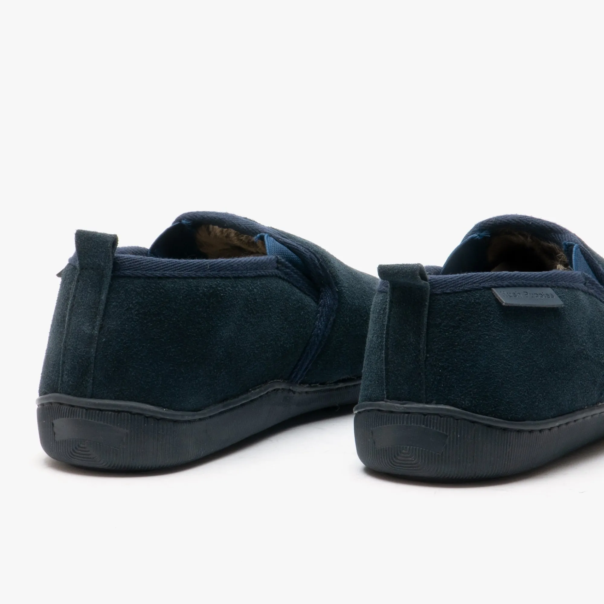 Hush Puppies ARNOLD Mens Suede Full Slippers Navy sold by House of Slippers product image thumbnail 5