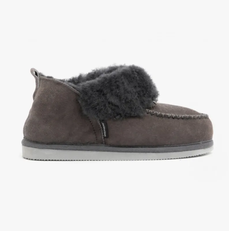 Shepherd ALBINA Womens Sheepskin Slipper Boots Asphalt sold by House of Slippers