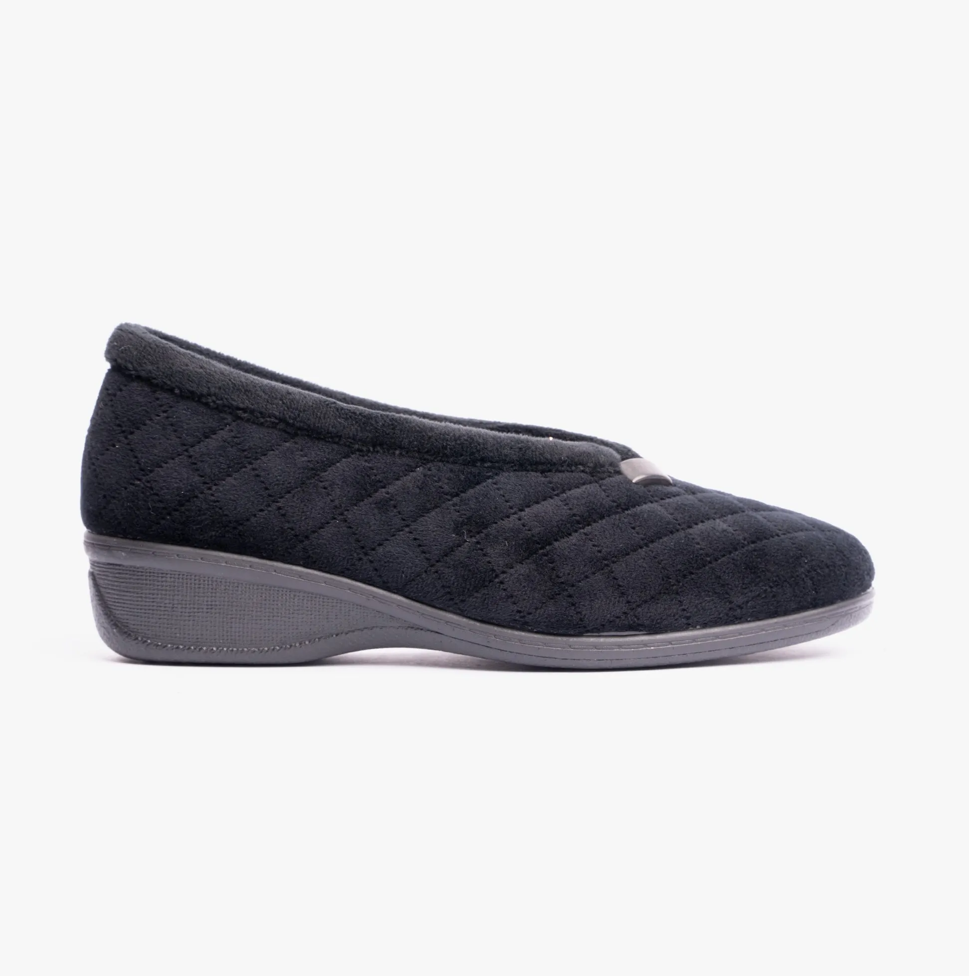 Lotus EADIE Womens Slippers Black sold by House of Slippers