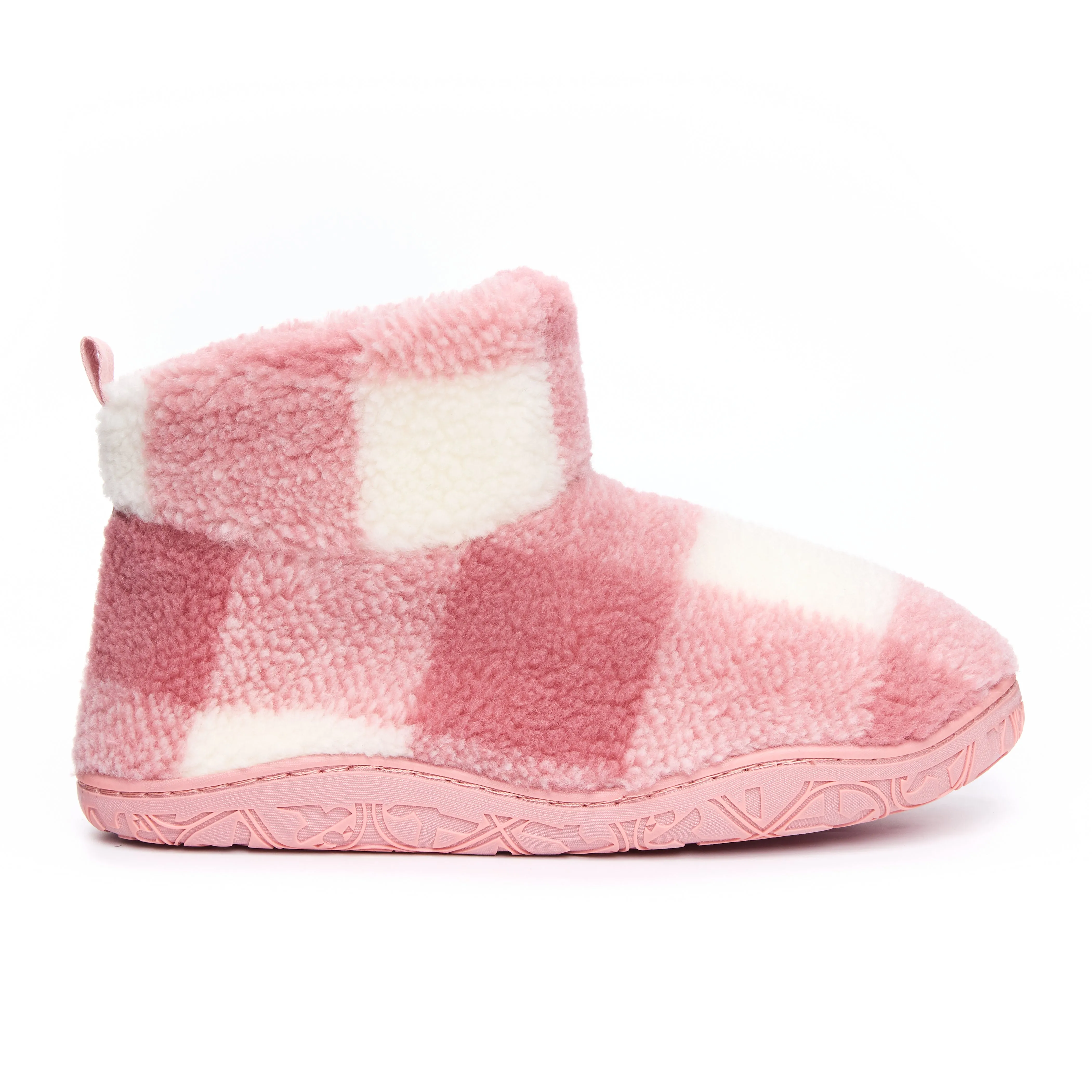Bedroom Athletics CELESTE Womens Slipper Boots Pink Check sold by House of Slippers product image thumbnail 3