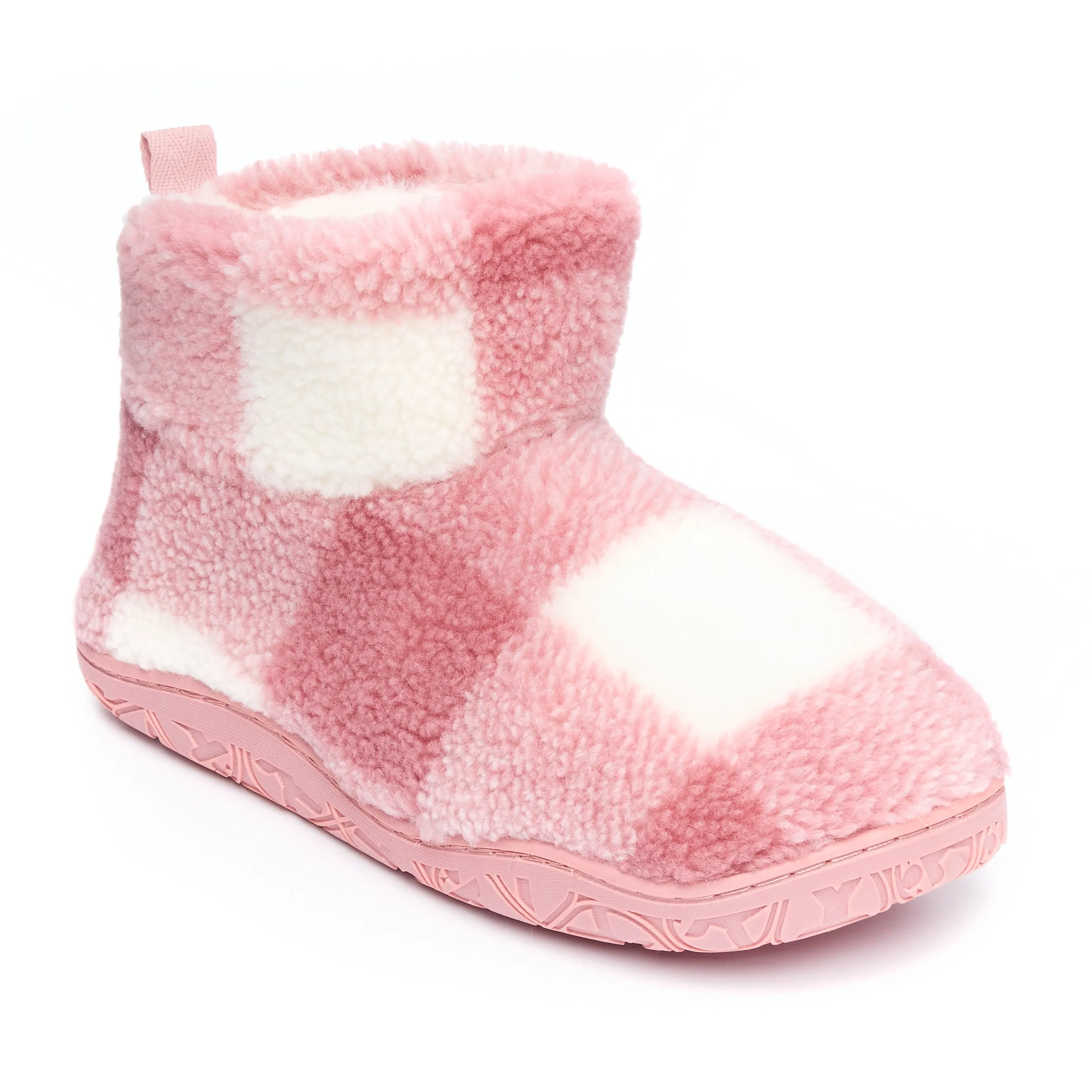 Bedroom Athletics CELESTE Womens Slipper Boots Pink Check sold by House of Slippers
