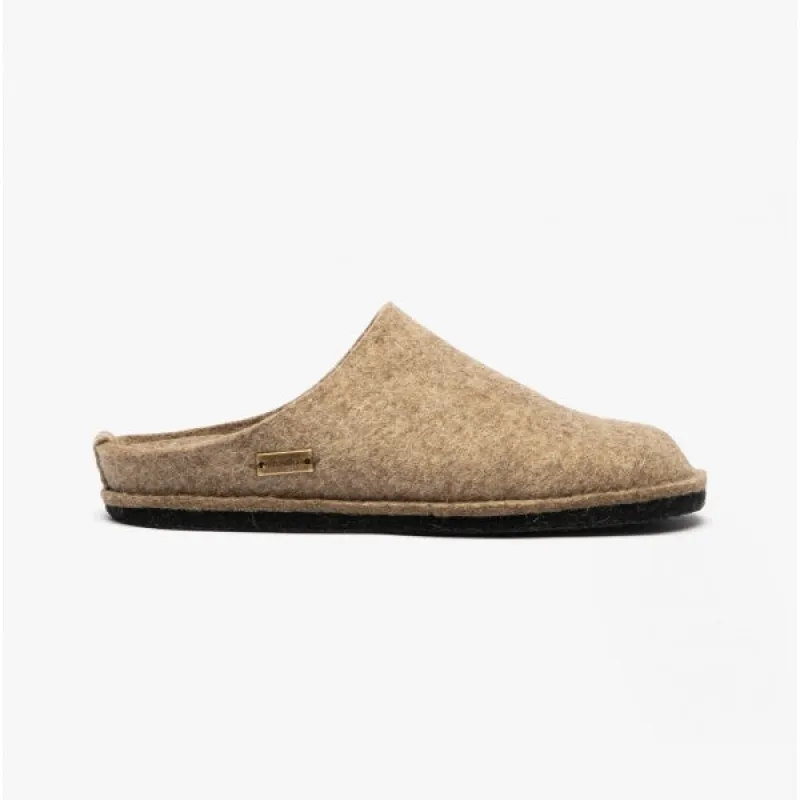 Haflinger SOFT Womens Wool Slippers Taupe sold by House of Slippers