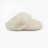 TEXTURED FAUX FUR MULE Slippers Womens Cream sold by House of Slippers